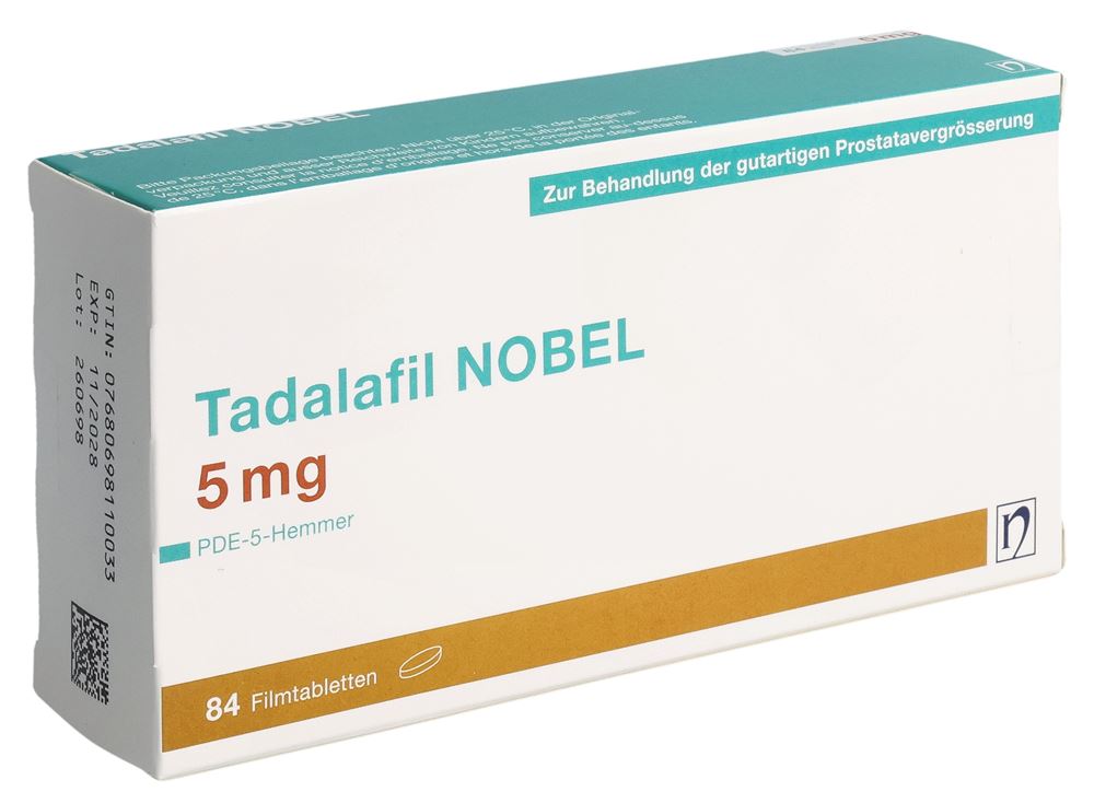 TADALAFIL NOBEL cpr pellic 5 mg 84 pce