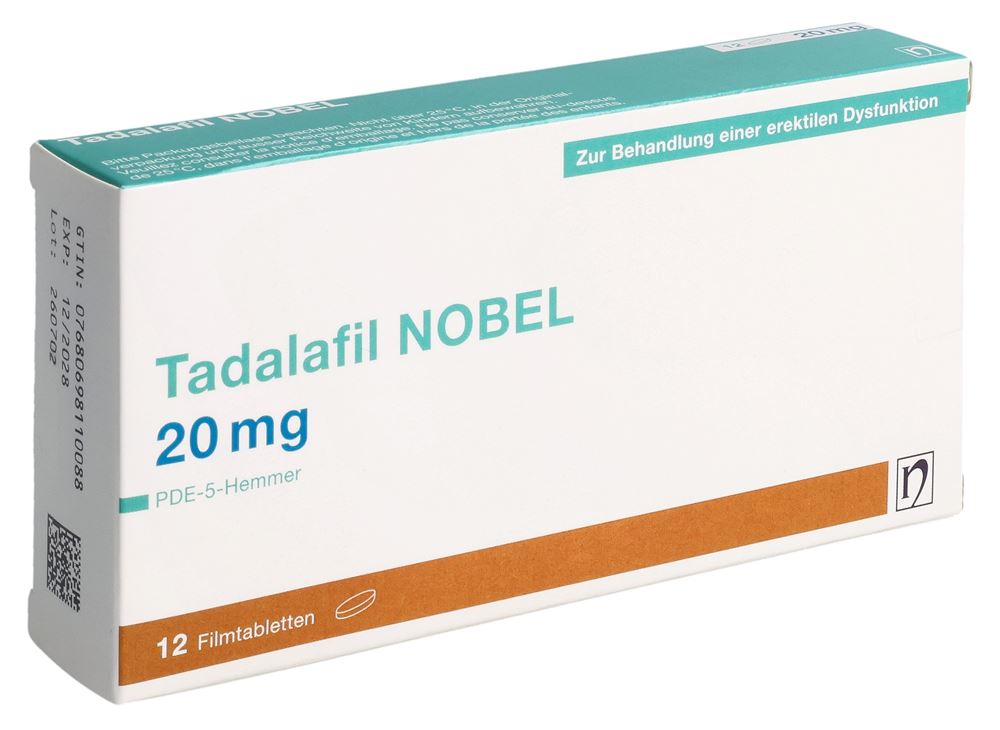 TADALAFIL NOBEL 20 mg cpr pellic 12 pce