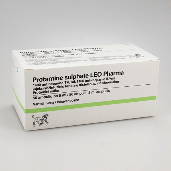 Protaminsulfat LEO Pharma 1400 Heparin-Antidot I.E./ml, Injektionslösung und Infusionslösung