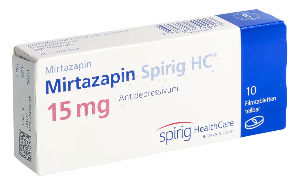 MIRTAZAPIN Spirig HC cpr pellic 15 mg 10 pce