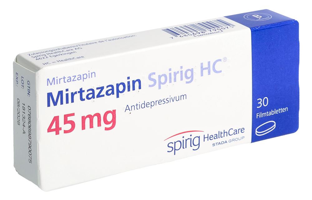 MIRTAZAPIN Spirig HC cpr pellic 45 mg 30 pce