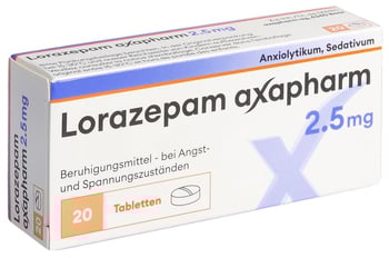 LORAZEPAM axapharm cpr 1 mg bte 20 pce