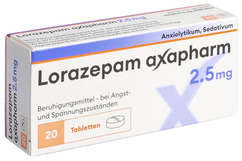 LORAZEPAM axapharm cpr 2.5 mg 20 pce