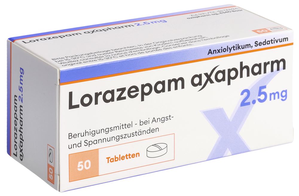 LORAZEPAM axapharm cpr 2.5 mg 50 pce