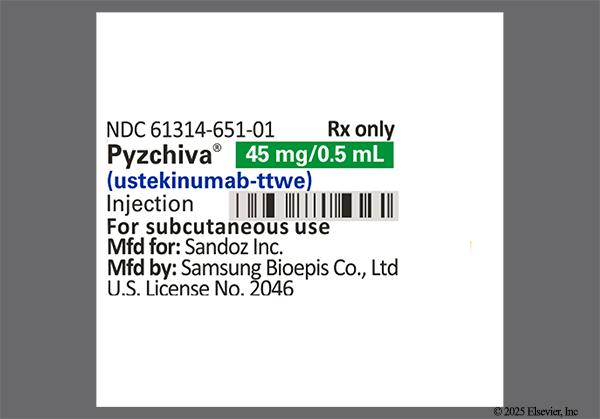 Pyzchiva 45 mg/0.5 mL, Injektionslösung in einer Fertigspritze