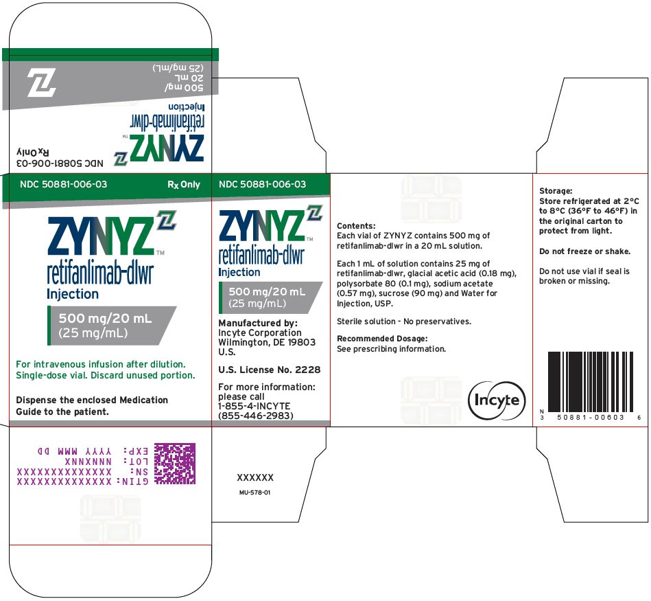 ZYNYZ 500 mg/20 ml, solution à diluer pour perfusion