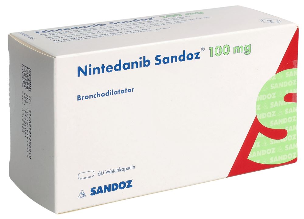 NINTEDANIB Sandoz caps moll 100 mg 60 pce