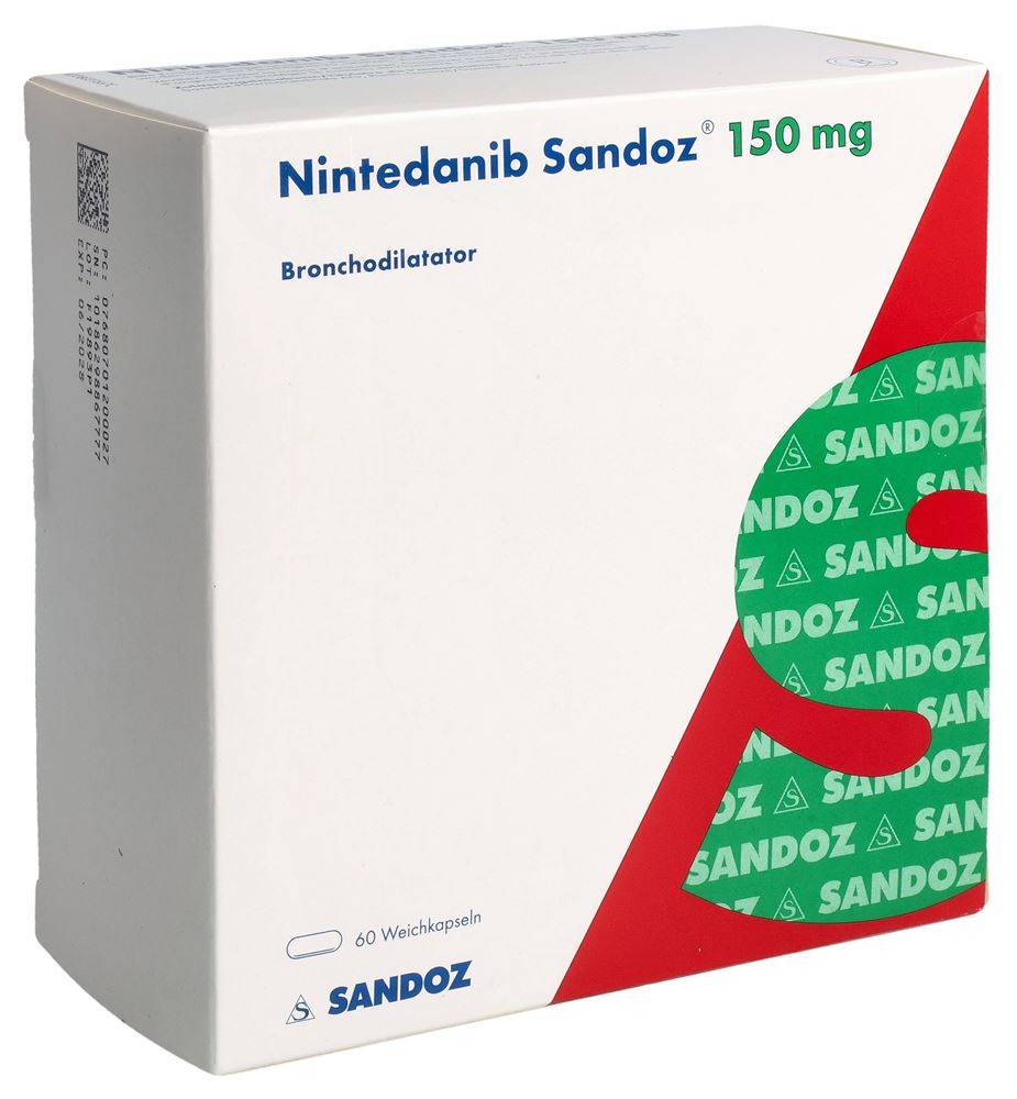 NINTEDANIB Sandoz caps moll 150 mg 60 pce