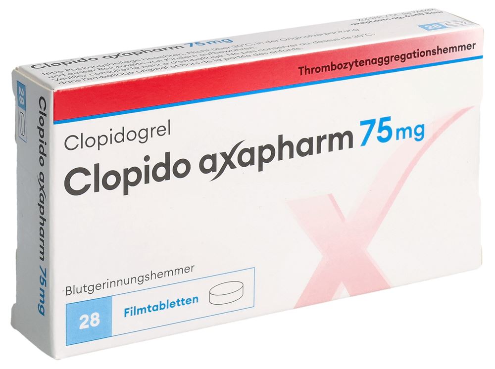 CLOPIDO axapharm 75 mg cpr pellic 28 pce