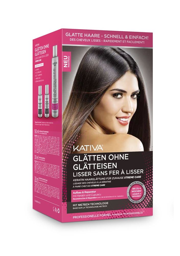 KATIVA Xtreme Care Haarglättung ohne Glätteisen