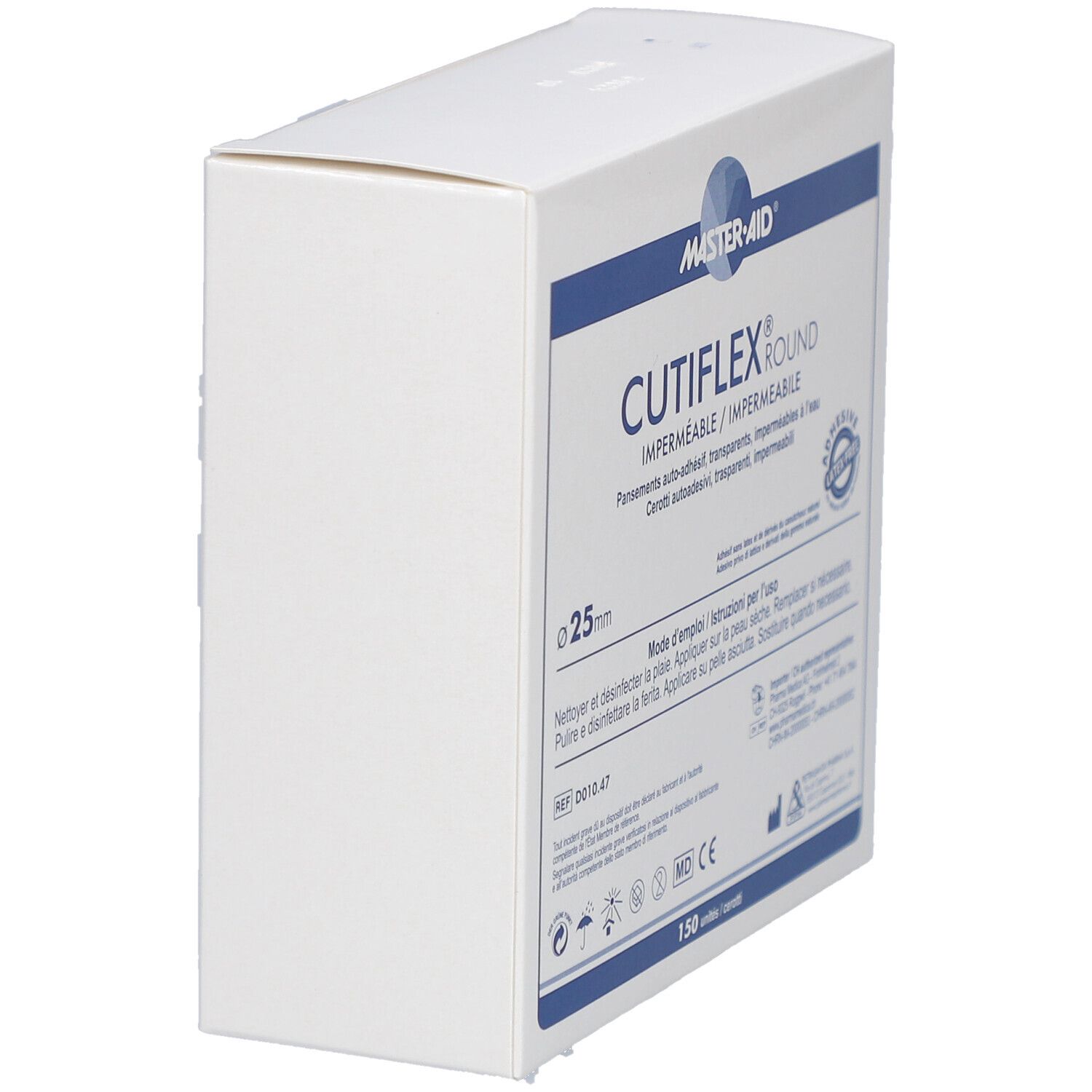 CUTIFLEX Round Folienpflaster 25mm Box 150 Stk
