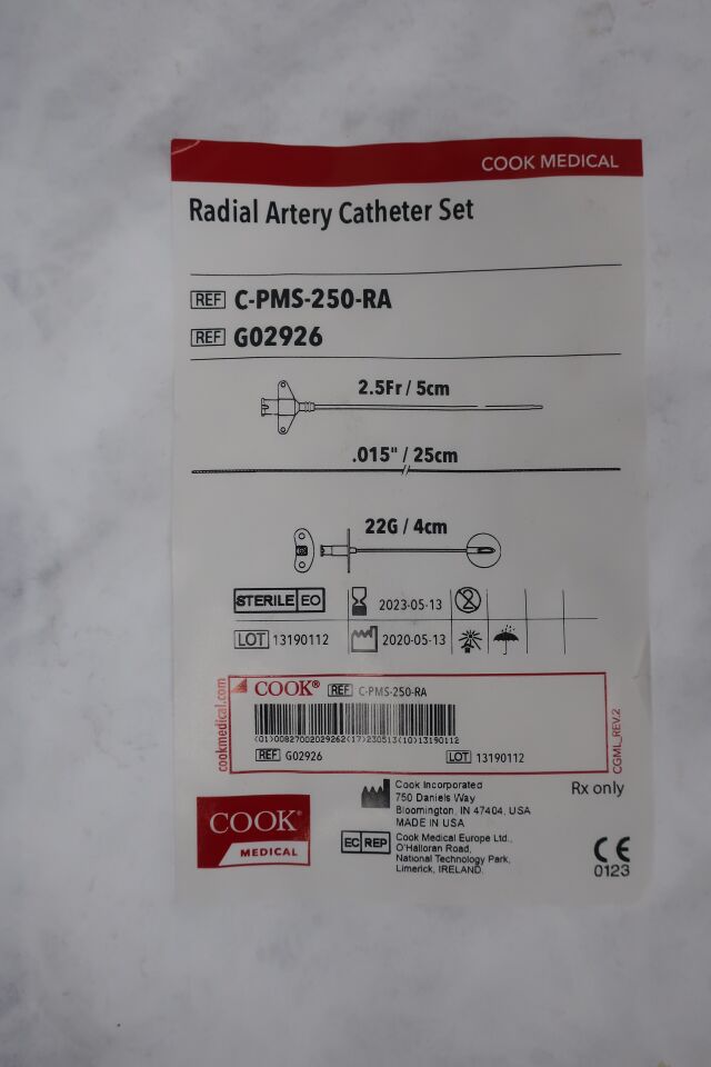 Radial Artery Pressure Monitoring Set, 1 Set
