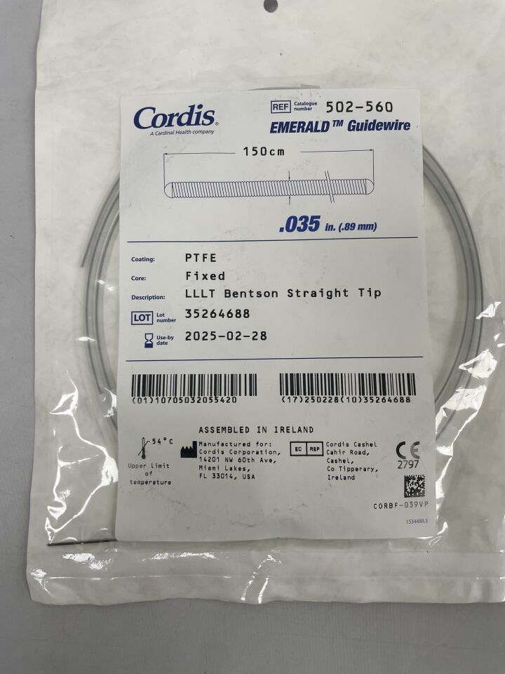 Bentson Straight Fixed Core Wire Guide, 1 Each