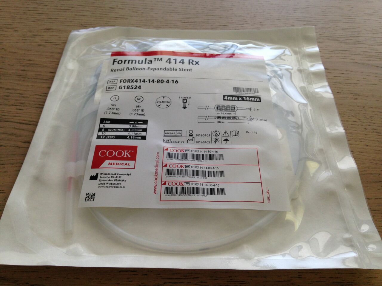 Formula 414 Rx Balloon-expandable Stent, 1 Each
