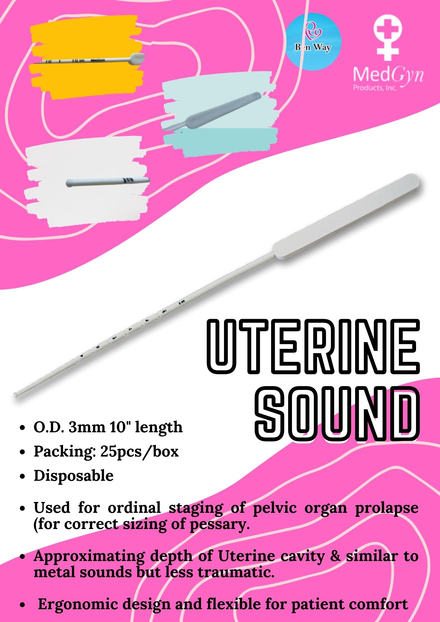 Disposable Uterine Sound, 1 Each