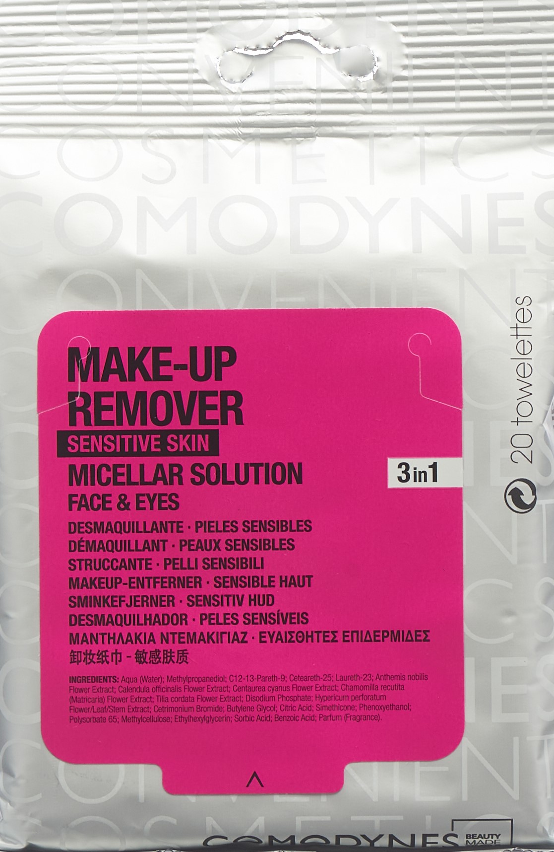 COMODYNES Micellar Clean Abschminktüch 20 Stk