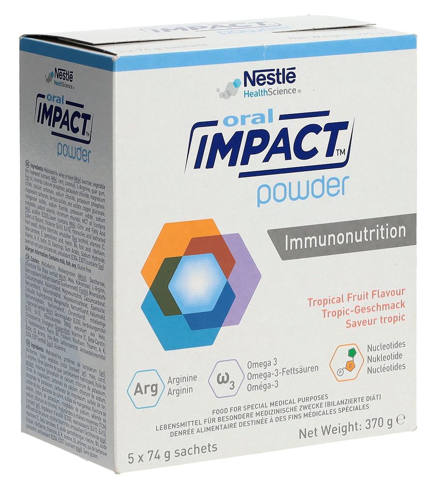 IMPACT ORAL Immunonutrition Plv Tropical 5 x 74 g