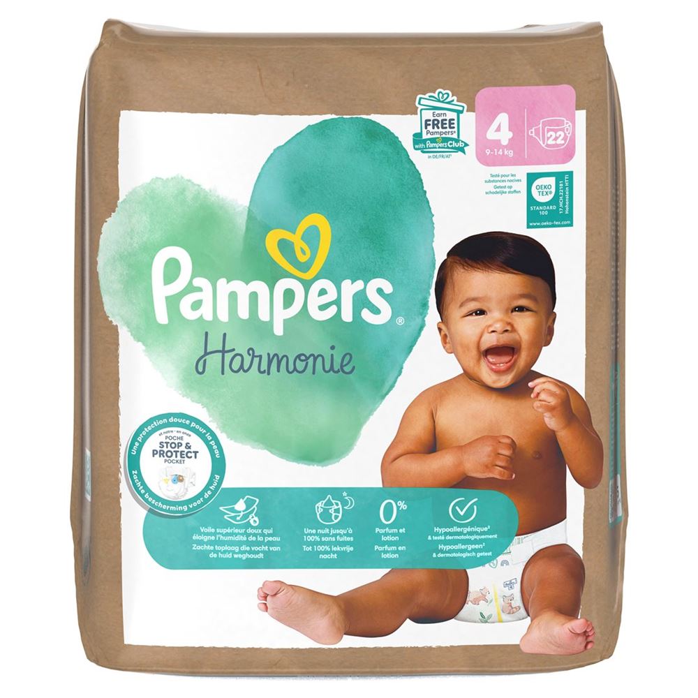 PAMPERS Harmonie Gr4 9-14kg Single Pack (n) 22 Stk