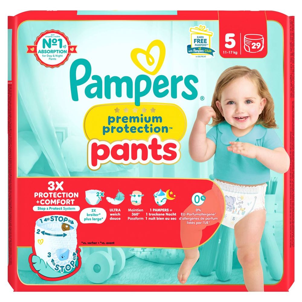 PAMPERS Prem Prot Pan Gr5 11-17kg Jun Spar 29 Stk