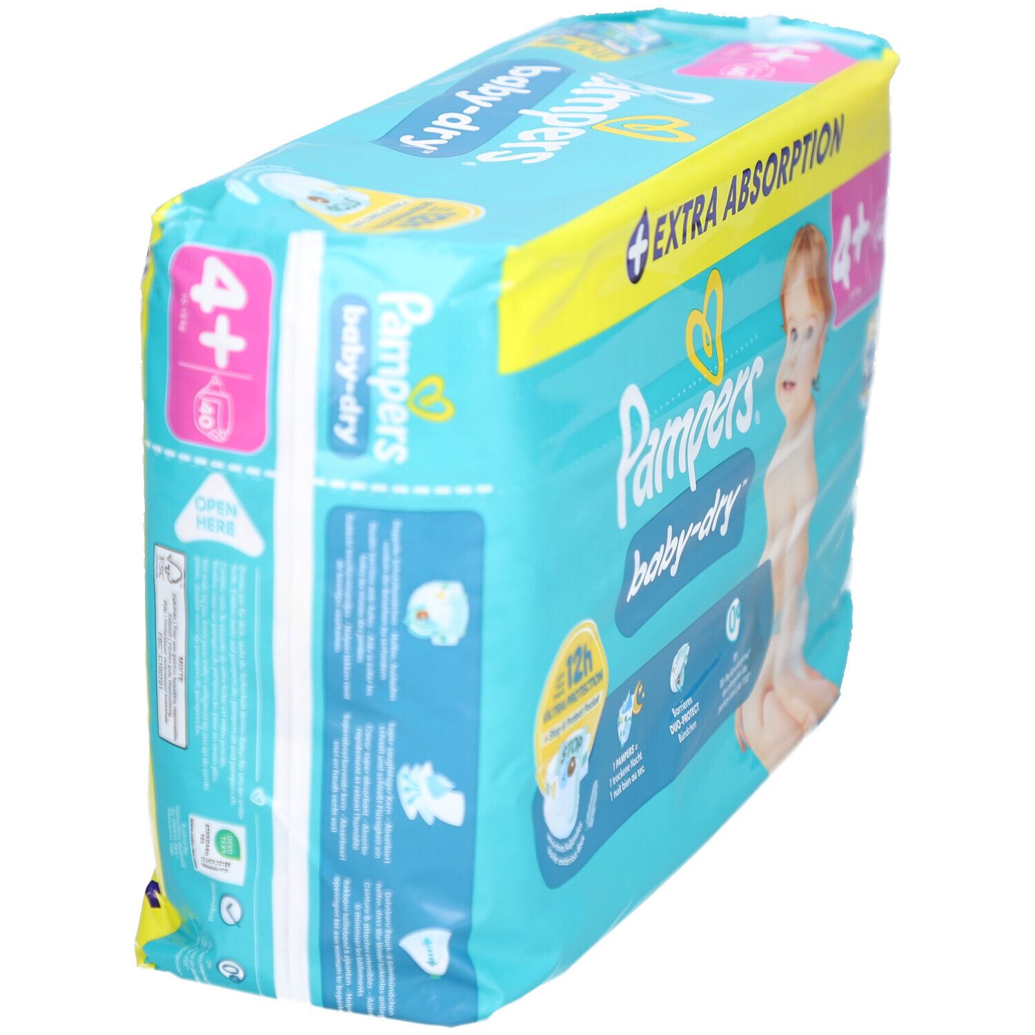 PAMPERS Baby Dry Gr4+ 10-15kg Ma Pl Vo 40 Stk