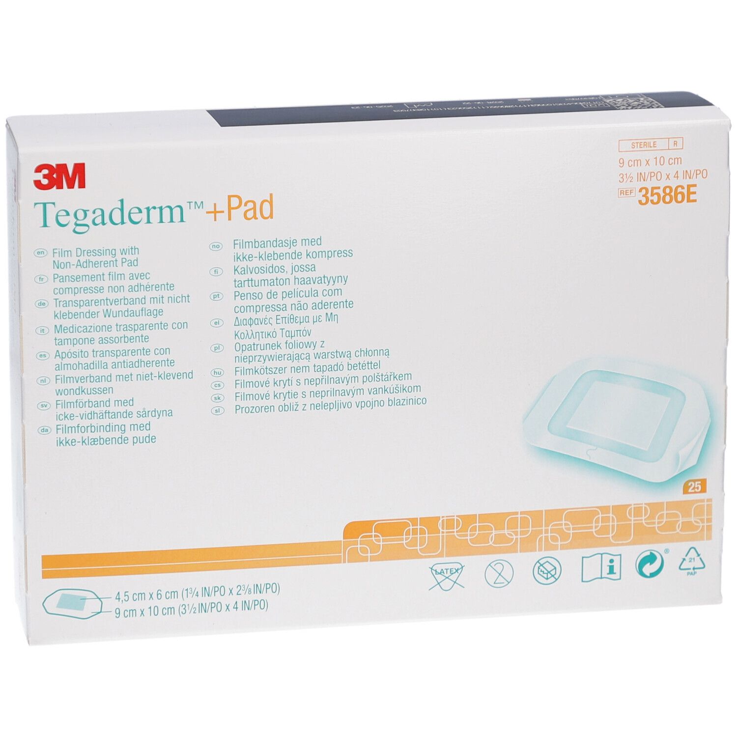 TEGADERM + PAD 3M 9 X 10 CM