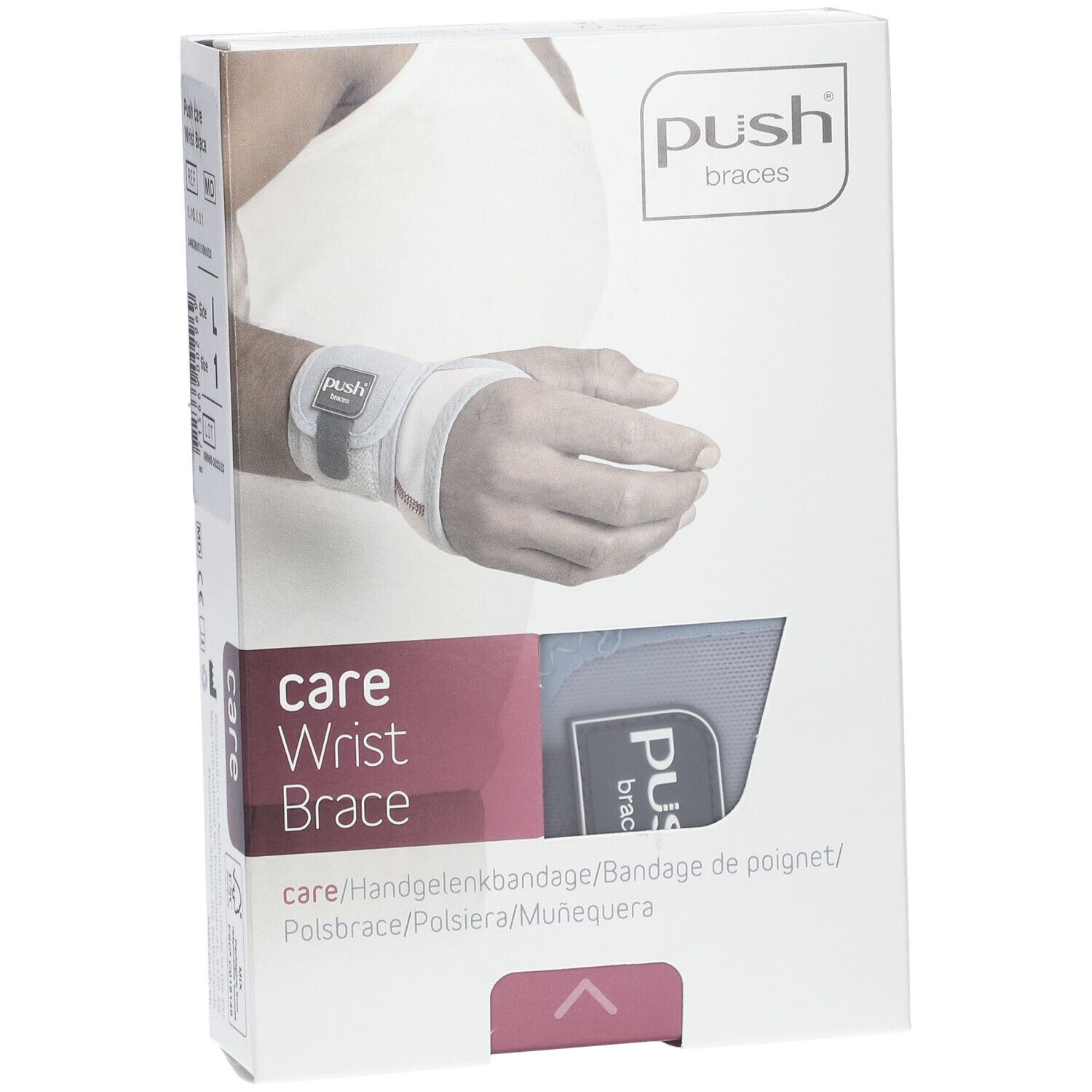 PUSH CARE Handgelenkband Gr1 13-15cm links hellgr