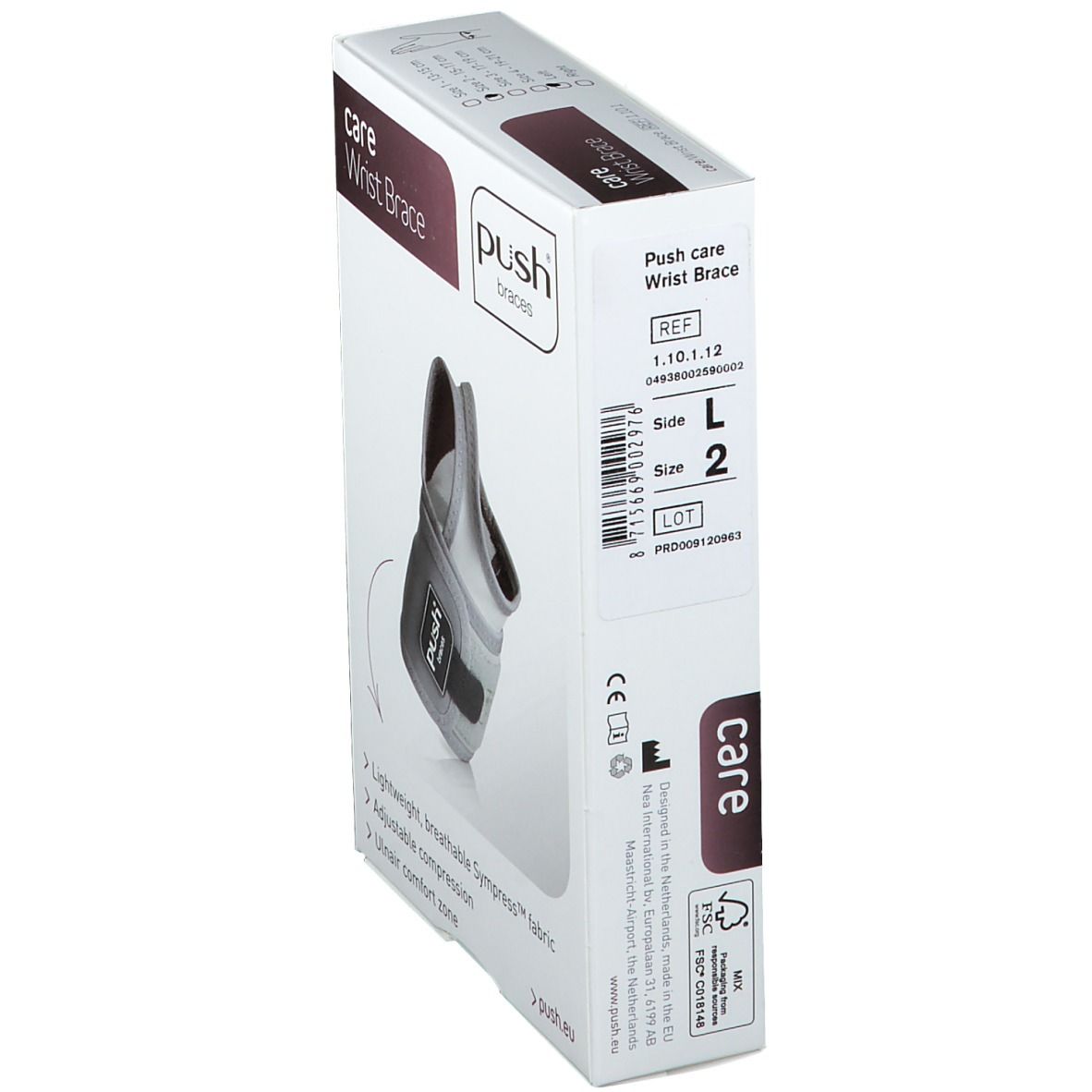 PUSH CARE Handgelenkband Gr2 15-17cm links hellgr
