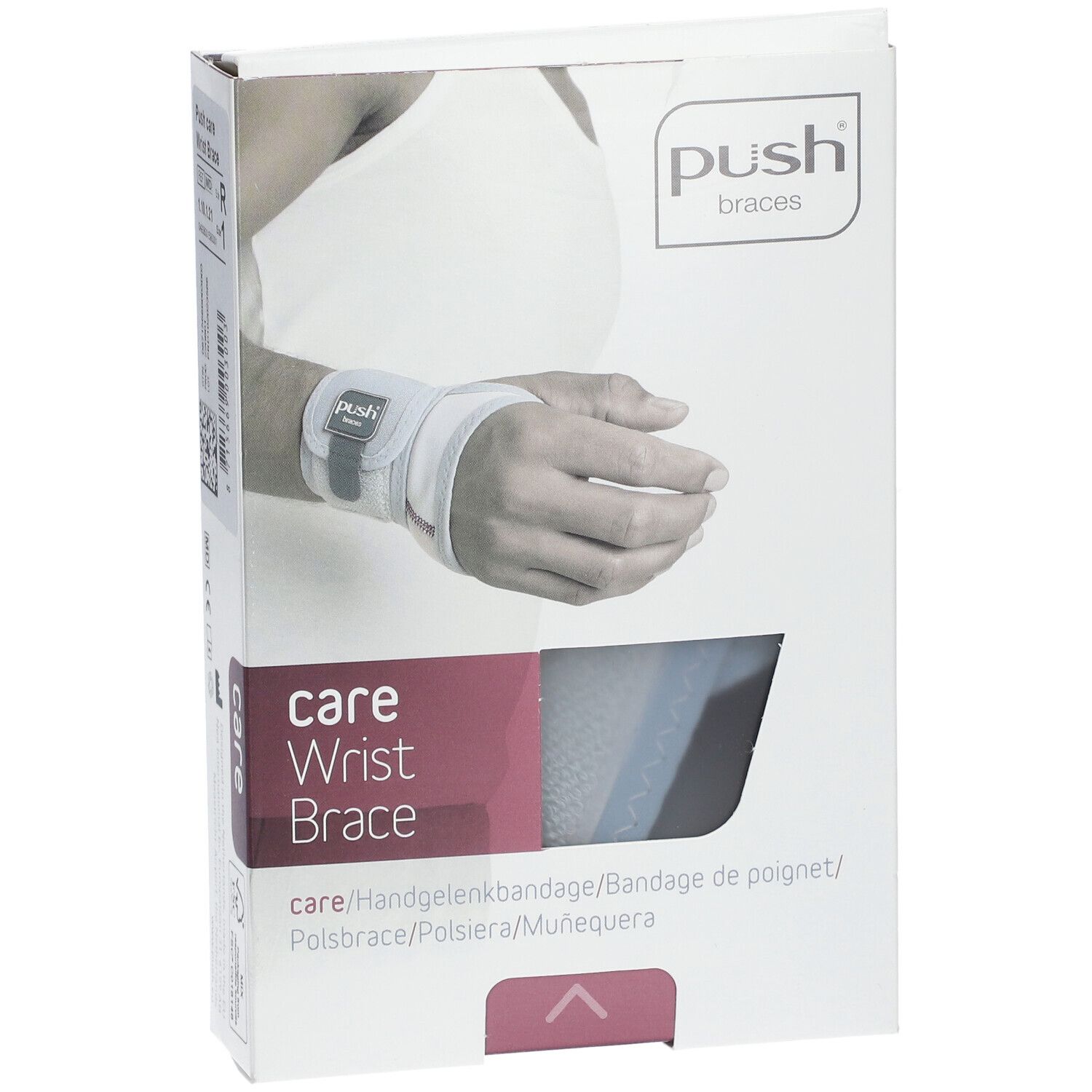 PUSH CARE Handgelenkband Gr1 13-15cm rechts hellgr