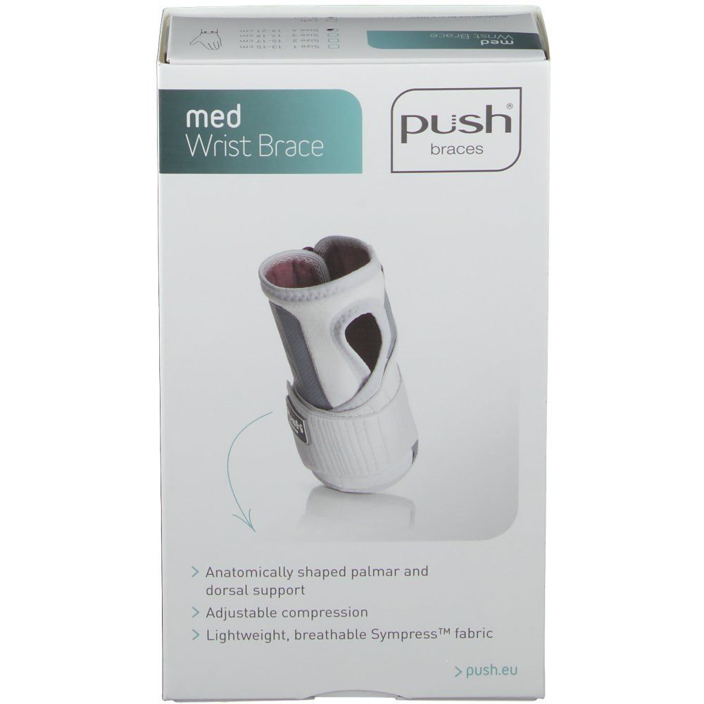 PUSH MED Handgelenkbanda Gr4 19-21cm re hellgr