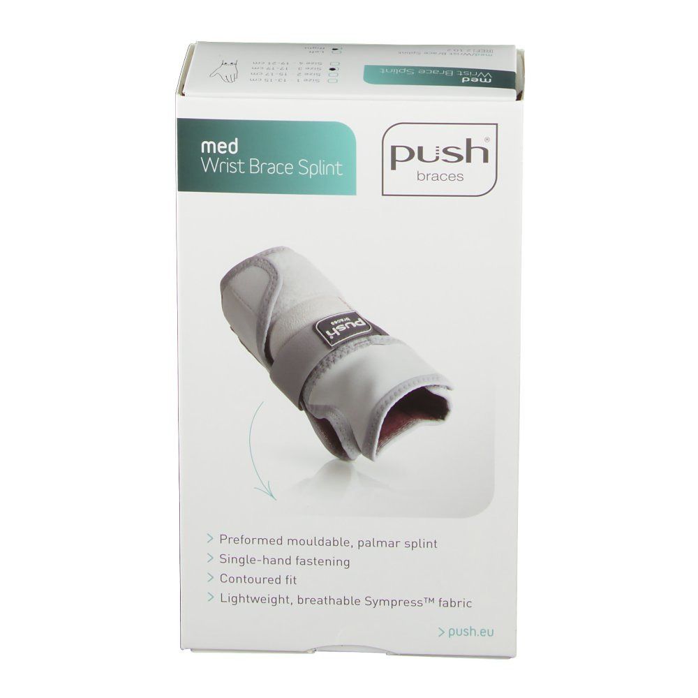 PUSH MED Handgelenkba Gr3 17-19cm Schie re hellgr
