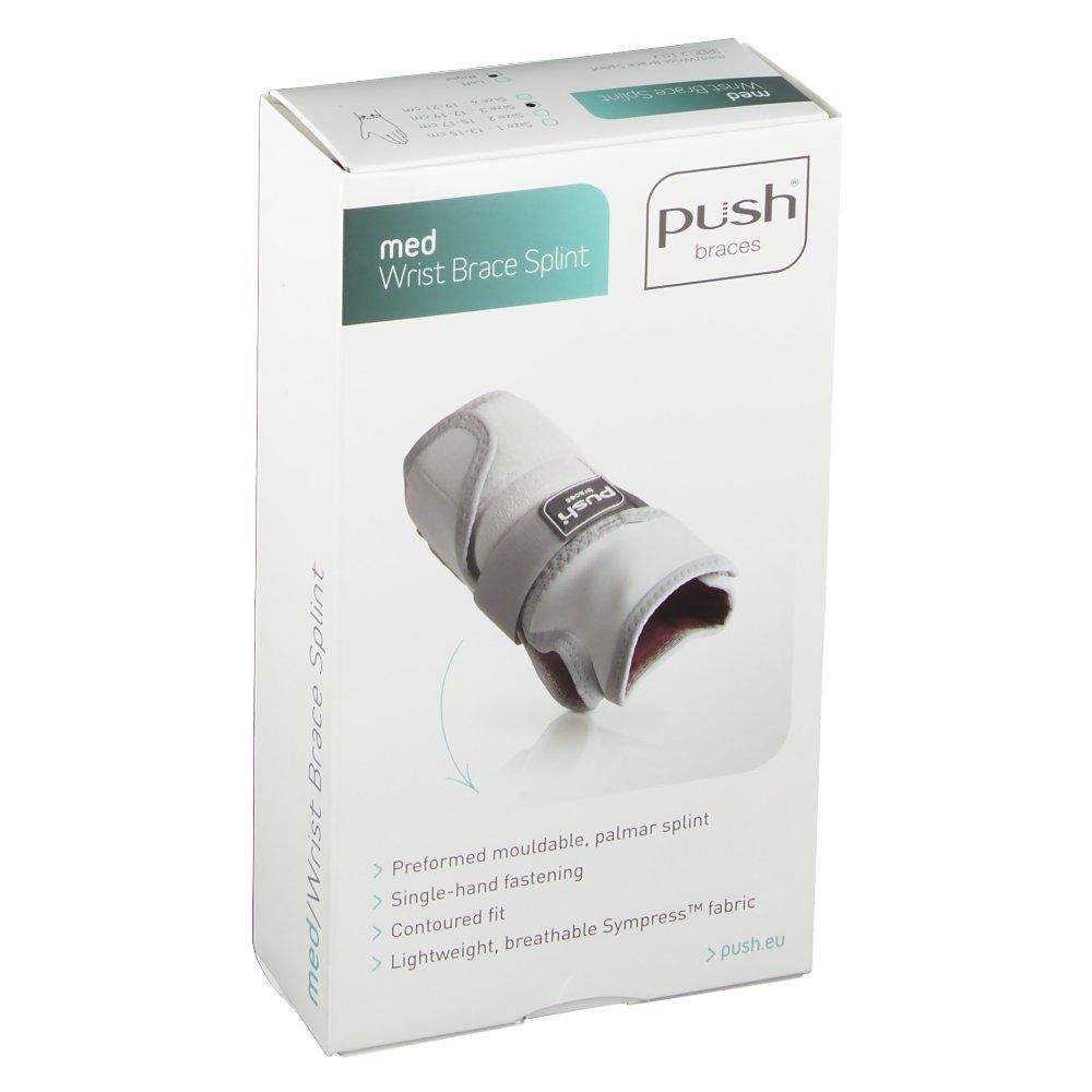 PUSH MED Handgelenkba Gr3 17-19cm Schie re hellgr