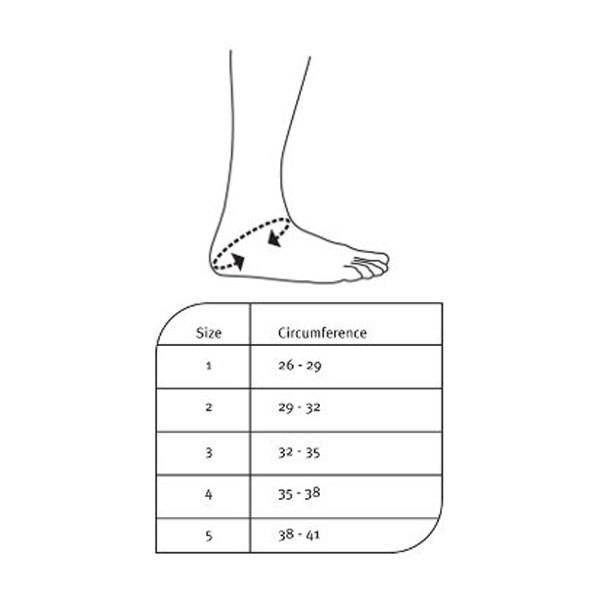 PUSH CARE Knöchelbandage Gr2 29-32cm links hellgr