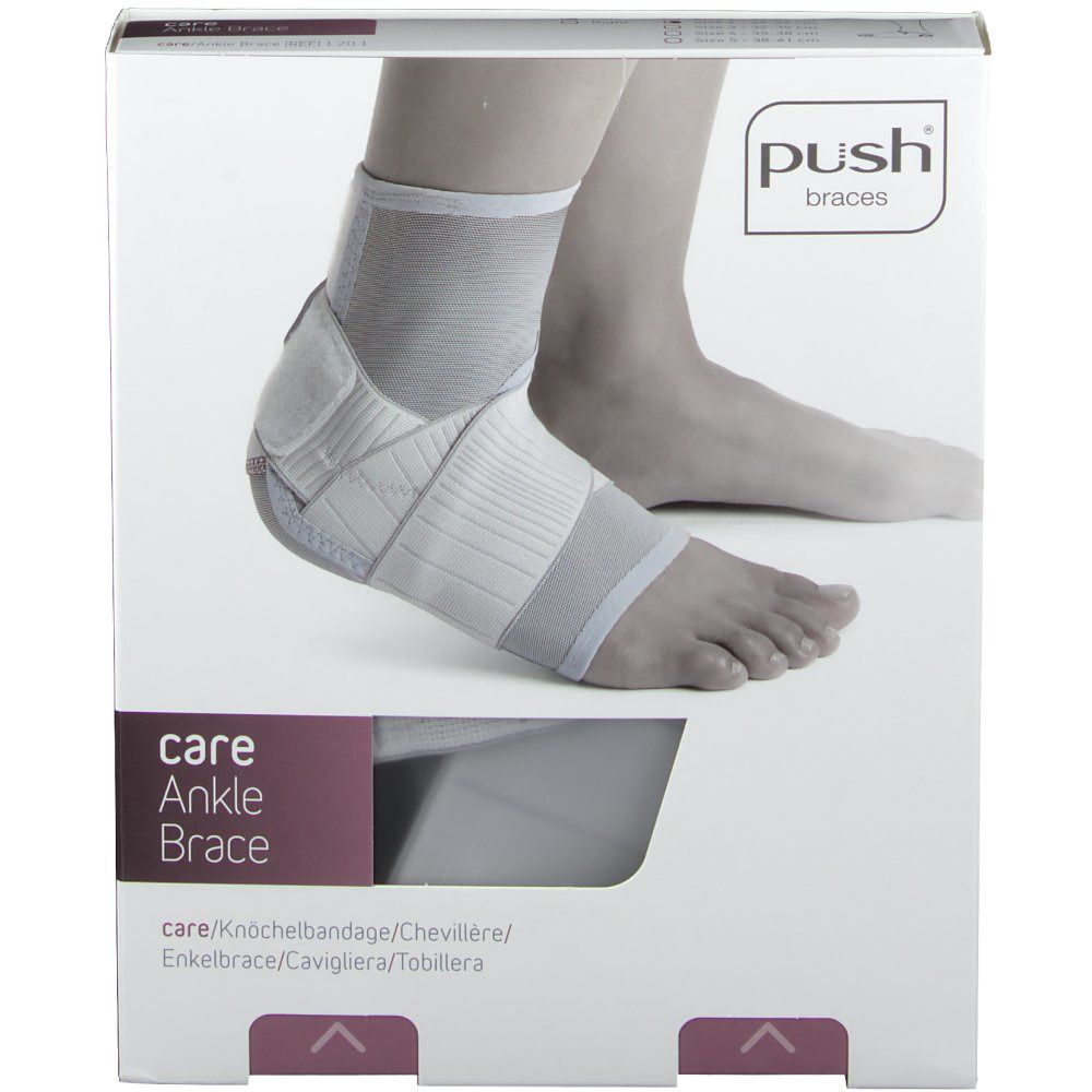 PUSH CARE Knöchelbandage Gr2 29-32cm links hellgr