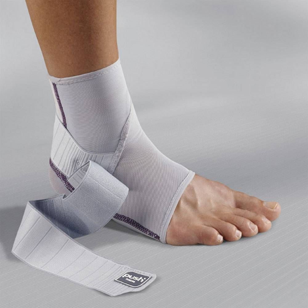 PUSH CARE Knöchelbandage Gr3 32-35cm links hellgr