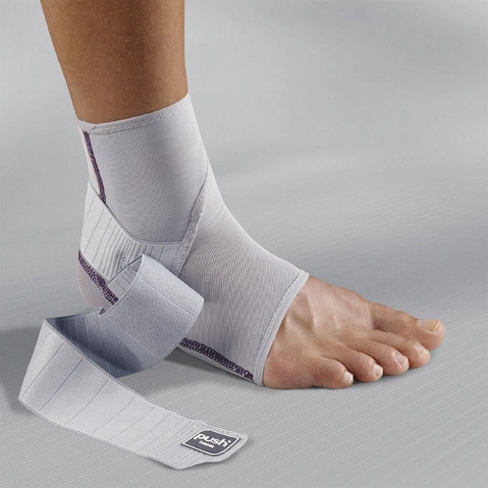 PUSH CARE Knöchelbandage Gr4 35-38cm rechts hellgr