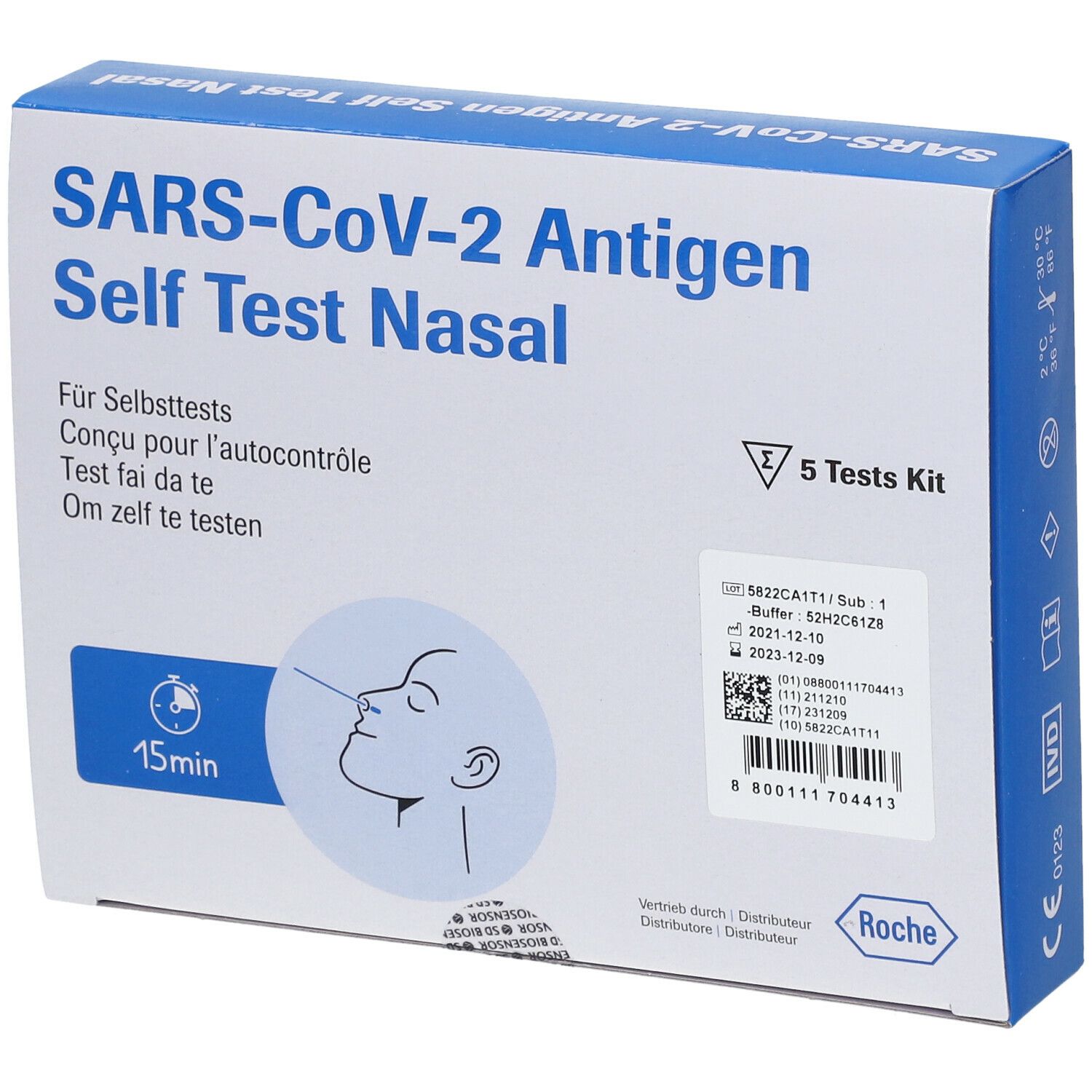 SARS-CoV-2 AG PST Nasal 5 T. de/fr/it/nl