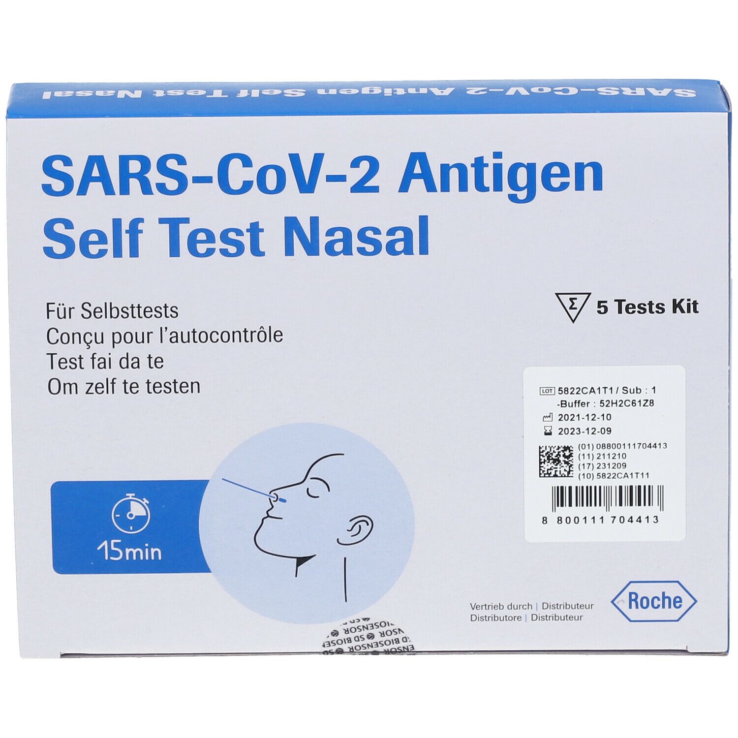 SARS-CoV-2 AG PST Nasal 5 T. de/fr/it/nl