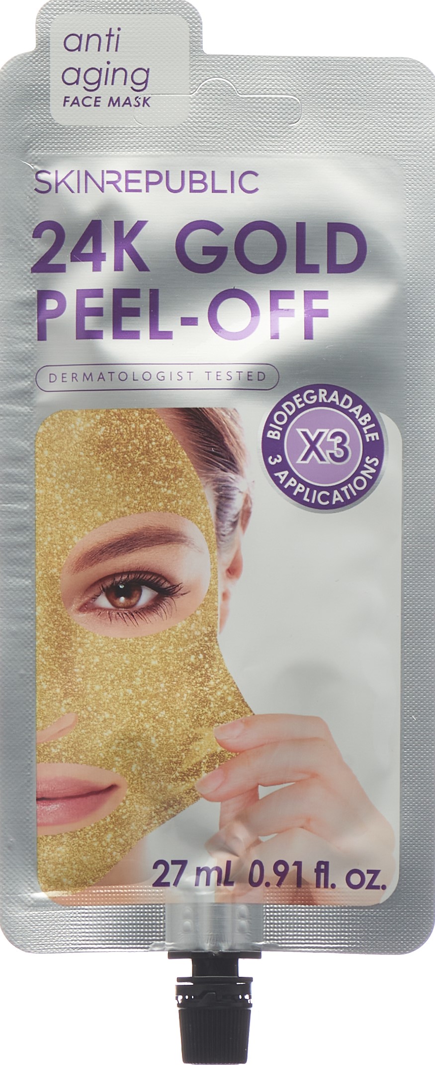 SKIN REPUBLIC 24K Gold Peel-Off Face Mask 27 ml