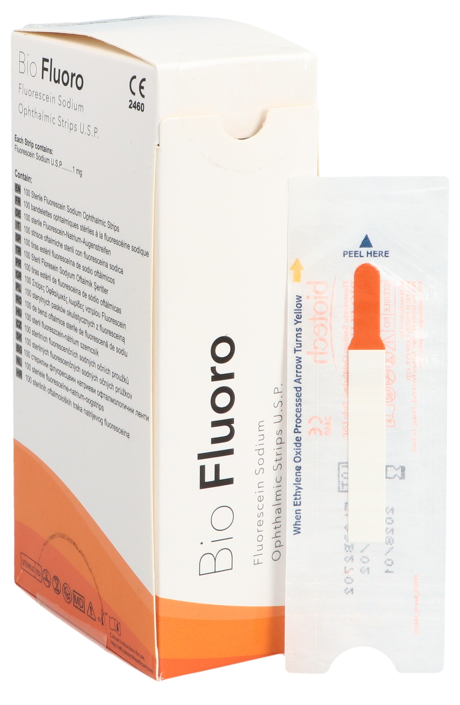 BIOFLUORO Fluorescein Ophtalmic Strips 100 Stk