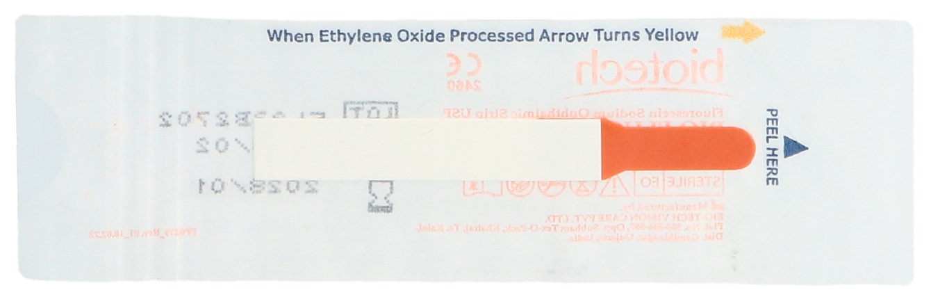 BIOFLUORO Fluorescein Ophtalmic Strips 100 Stk