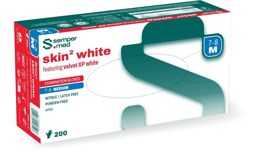 SEMPERMED Skin2 M white 200 Stk