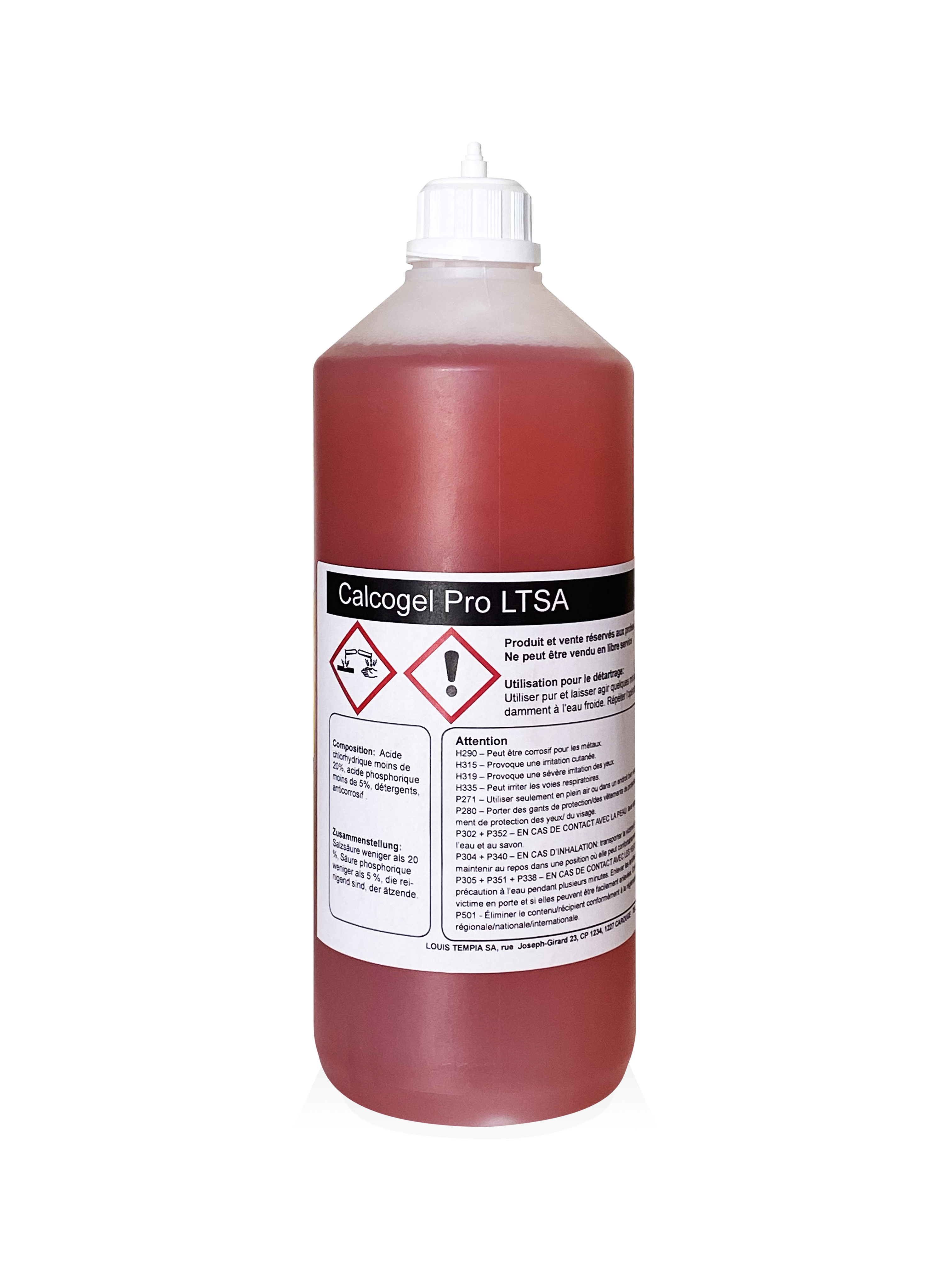 Calcogel PRO LTSA gel détartrant 1 l