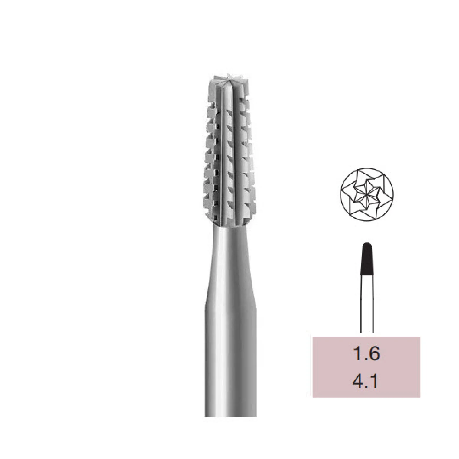 CROSSCUT TAPER SIDE-CUT BUR   1/EA