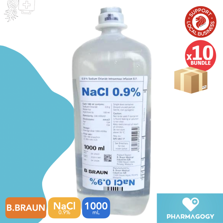 NACL Braun 0.9 % 1000ml Ecofl pl 10 pce