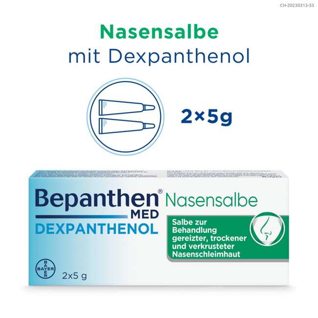 BEPANTHEN MED ong nasal 50 mg/g 2 tb 5 g