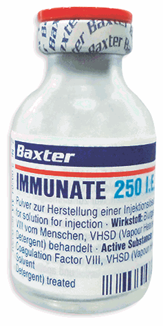 Immunate S/D 250 I.E., Pulver und Lösungsmittel zur Herstellung einer Injektionslösung
