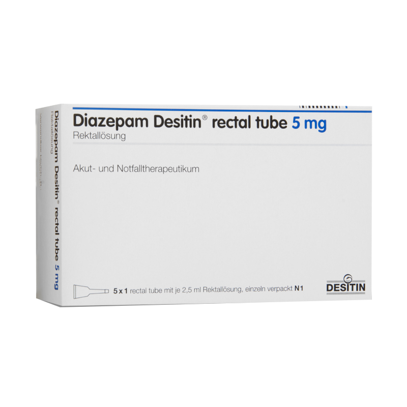 DIAZEPAM Desitin rectal tube 5 mg 5 x 2.5 ml
