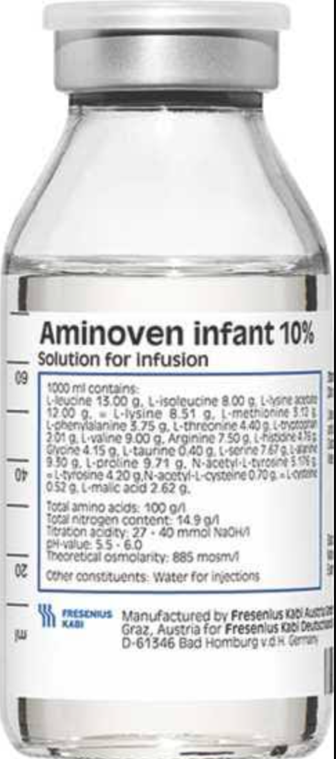 AMINOVEN infant sol perf 10 % 100ml fl 10 pce