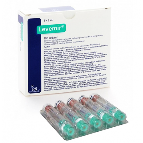 INSULINE Levemir Penfill 100 U/ml 5 cartouche 3 ml