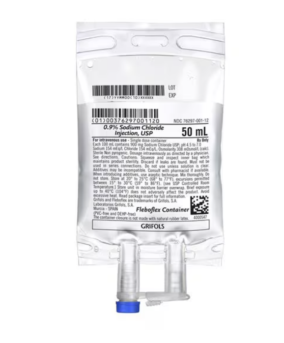 NACL 0.9% Sintetica 450 mg/50ml 50ml vial